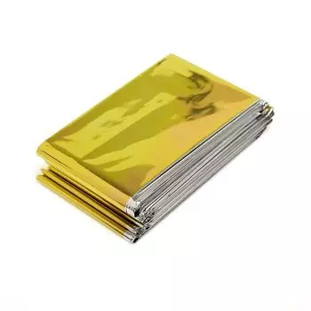 Наружные термоодеяла для выживания из фольги для оказания первой помощи (160x210см Серебро)