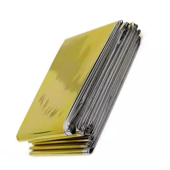 Наружные термоодеяла для выживания из фольги для оказания первой помощи (160x210см Серебро)