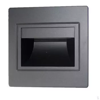 Наружный 1,5-дюймовый встраиваемый светильник для крыльца, светильник для ступенчатой лестницы - черный, 95 мм