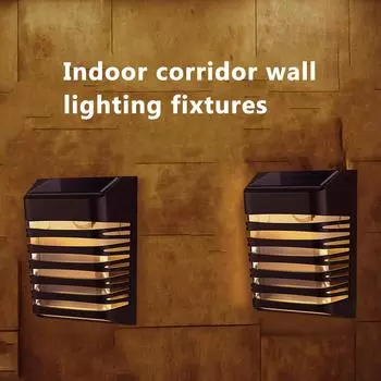 Наружный атмосферный солнечный настенный светильник для дома, сада, двора, уличный водонепроницаемый солнечный уличный светильник One Size