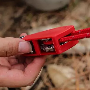 Наружный кемпинг, утолщенный шкив, регулируемый навес для палатки, подъемный шкив, крюк, навес для палатки L красный