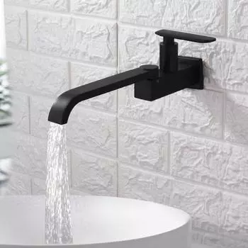 Наружный настенный одинарный кран для холодной воды, вращающийся бытовой смеситель для швабры для балкона, бассейна, прочный смеситель для ванной комнаты