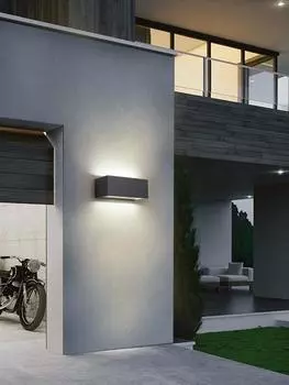 Наружный настенный светильник Садовое освещение Дорожка Вилла Коридор Наружное внешнее освещение Крыльцо Простой Балкон Ворота Водонепроницаемый светильник для террасы Warm light