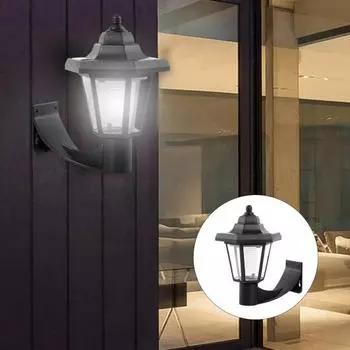 Наружный солнечный настенный светильник, супер яркий IP65, водонепроницаемый, с автоматической зарядкой, простая установка, настенный фонарь для безопасности на солнечной энергии 2pcs Warm light