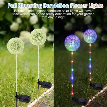 Наружный солнечный светодиодный светильник в виде одуванчика, лампа для сада, декоративные огни Triple (1pcs)