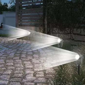 Наружный солнечный точечный светильник с колышком, регулируемый на 270 градусов, супер яркий, IP65, водонепроницаемый, с автоматическим включением/выключением, солнечная лампа для газона, ландшафтное освещение A