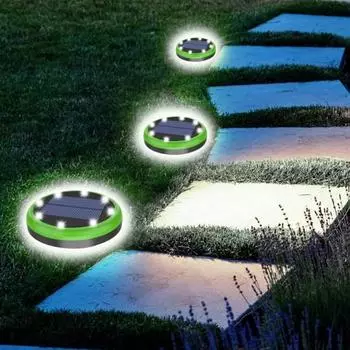 Наружный светильник на солнечной энергии, ландшафтная лампа, супер яркая водонепроницаемая светодиодная лампа с датчиком света, патио, двор, дорожка серебряный