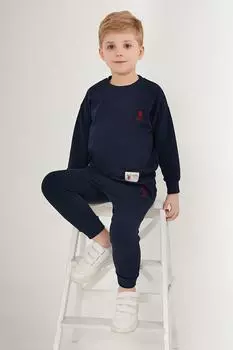 НАС. Поло Assn. Лицензированный классический спортивный костюм с круглым вырезом для мальчиков