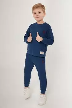 НАС. Поло Assn. Лицензированный классический спортивный костюм с круглым вырезом для мальчиков