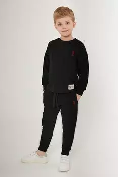 НАС. Поло Assn. Лицензированный классический спортивный костюм с круглым вырезом для мальчиков