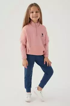 НАС. Розовый спортивный костюм для девочек Polo Assn Candy Sweet Girl