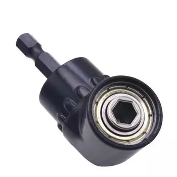 Насадка-адаптер для бит с углом наклона 105 градусов, удлиненная шестигранная головка ударного гайковерта 1/4 для гаечных ключей и дрелей, аккумуляторных отверток или ручных гаечных ключей. чёрный