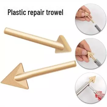 Насадка для электрического паяльника для ремонта бампера автомобиля - треугольная медная насадка для выравнивания, удаления трещин и складок на пластике Small trowel head