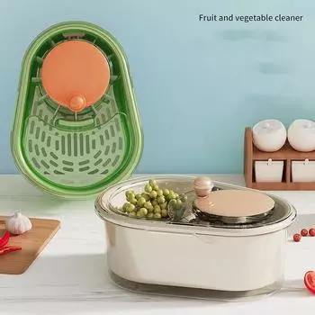 Насадка для чистки фруктов, машина для мытья фруктов и овощей с щеткой, очиститель фруктов и овощей с дуршлагом и миской