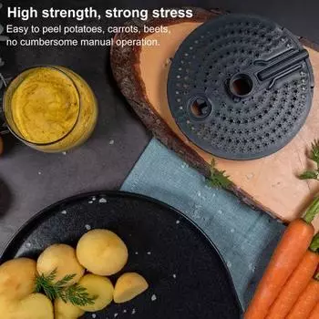 Насадка для чистки картофеля Yousheng для терки овощей Thermomix TM6 TM5 TM31, прочная морковка, аксессуары для овощей, кухонный инструмент для чистки овощей чёрный