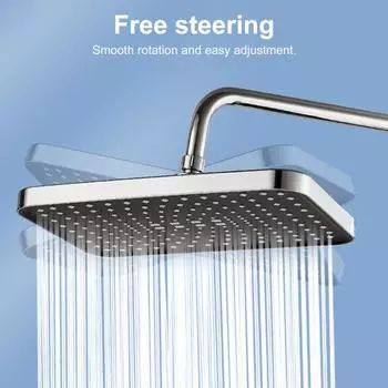 Насадка для дождя из нержавеющей стали, насадка для душа с дождем, большой водопад, квадратная насадка для душа для ванной комнаты, для любителей душа серый