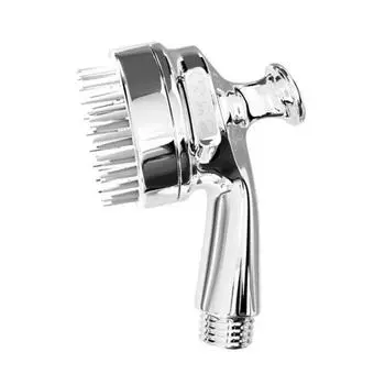 Насадка для душа для собаки, ручной распылитель высокого давления с массажной щеткой, принадлежности для душа для питомцев для купания собаки серебряный