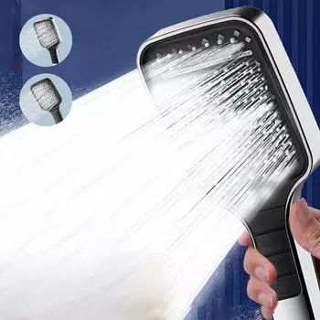 Насадка для душа под давлением Насадка для душа Домашняя ванная комната Водонагреватель Ванна Насадка для дождя под давлением Набор для ванной и бара Free Size чёрный
