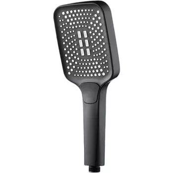 Насадка для душа с дождевой насадкой для ванной комнаты, большая насадка для душа с наддувом, 4 режима, регулируемый спринклерный кран, запасные части, аксессуары для ванной комнаты, насадка для душа 1 чёрный