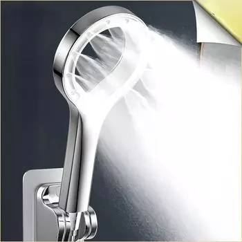 Насадка для душа с кольцевым распылением, насадка для душа высокого давления, домашний душ, насадка для дождя, аксессуары для ванной комнаты чёрный