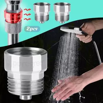 Насадка для душа, водосберегающее соединение под давлением, простая установка без инструментов, подходит практически ко всем душевым фитингам и насадкам для душа. серебряный