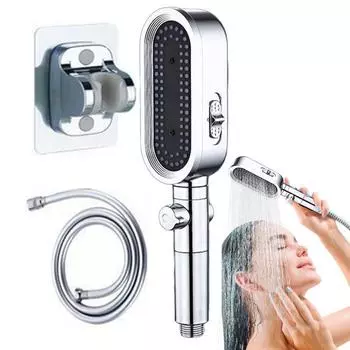 Насадка для душа высокого давления, 3 режима, гибкая насадка для душа, экономия воды, ручной анионный фильтр с дождевыми осадками, душ для домашнего отеля