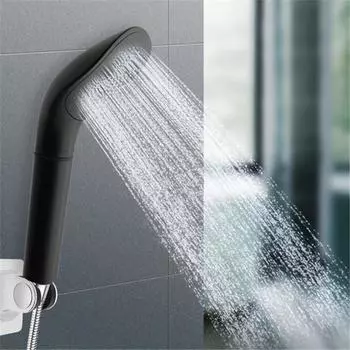 Насадка для душа высокого давления для дома, ванной комнаты, тренажерного зала, душевой комнаты, усилитель дождя, фильтр для душа, распылительная насадка чёрный