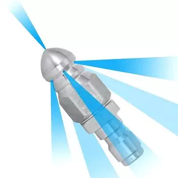 Насадка для мойки канализации высокого давления, прочная мини-насадка для мойки канализации из нержавеющей стали, насадка для шланга слива под давлением, инструмент