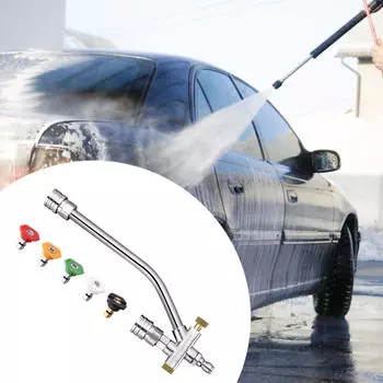 Насадка для мойки высокого давления с двумя наконечниками Инструмент для чистки Соединительный элемент для распылителя пены 2 in 1