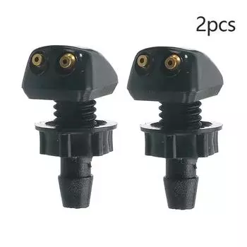 Насадка для омывателя лобового стекла автомобиля подходит для большинства моделей автомобилей, насадка для омывателя лобового стекла с двумя отверстиями, струя воды для стеклоочистителя