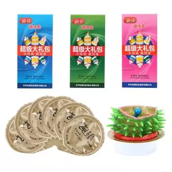 Насадка для пениса 6 шт./компл. Товары для взрослых Задержка эякуляции Секс-игрушки для мужчин Стимулирующий шип-презерватив Безопасная контрацепция Случайный цвет