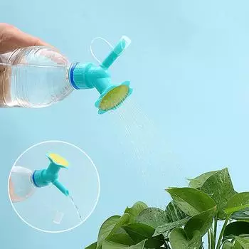 Насадка для полива цветов, разбрызгиватель, колпачок для бутылки, разбрызгиватель с двойной головкой, носик для полива бутылок, лейка, разбрызгиватель One Size синий