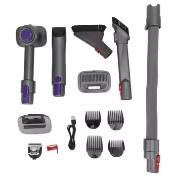 Насадка для пылесоса для груминга собак, многофункциональная, для удаления линьки, тримминга, вакуумная часть для линьки с всасывающими головками для V7