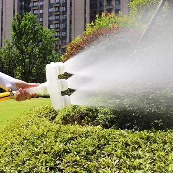 Насадка для садового шланга, конструкция с 6 отверстиями, насадка с тремя головками, регулировка вращения, большой расход, многоцелевой полив, сверхмощный автомобиль белый