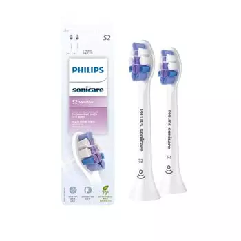 Насадка для щетки Philips Sonicare Sensitive, 2 шт., белая HX6052/93 белый