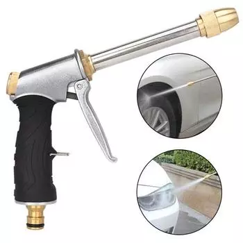 Насадка для шланга для воды с длинным стержнем, насадка для садового шланга, вращающаяся на 360 градусов, быстрая подача воды