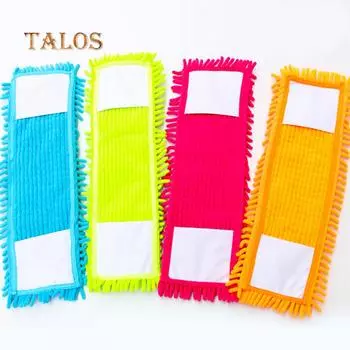 Насадка для швабры FLH, моющаяся сменная насадка, сменная тряпка для уборки, влажная и сухая прокладка из синели One Size оранжевый