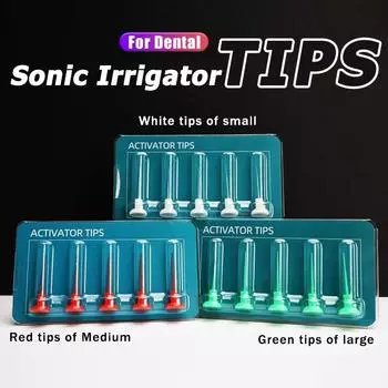Насадка для стоматологического эндо-активатора, наконечники для звукового ирригатора, эндодонтические материалы, аксессуары для зубов, 3 цвета, инструмент для корневого канала красный