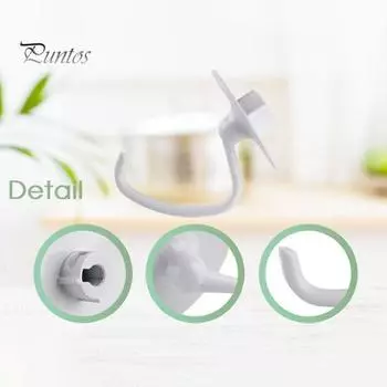 Насадка для теста для миксера Kitchenaid K45 K45SS KSM90 KSM150 KSM75 KSM103 Сменный крюк для хлеба, совместимый с блендерами с чашами объемом 4,5–5 кварты белый