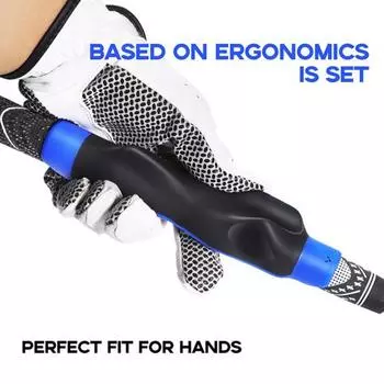 Насадка для тренировки захвата для гольфа Тренажер для тренировки замаха для гольфа Улучшает положение руки Тренажер для тренировки замаха для начинающих темно-серого