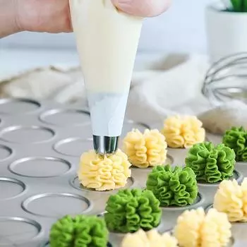 Насадка для труб из нержавеющей стали премиум-класса № 853 - 1 шт., средняя насадка-цветок с 8 зубцами для украшения тортов, инструменты для выпечки своими руками серебряный