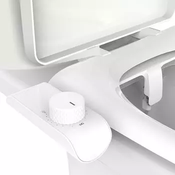 Насадка для унитаза и биде, самоочищающаяся, с двумя насадками, неэлектрическая, с регулируемым давлением, струйная очистка холодной водой, биде, туалет US белый