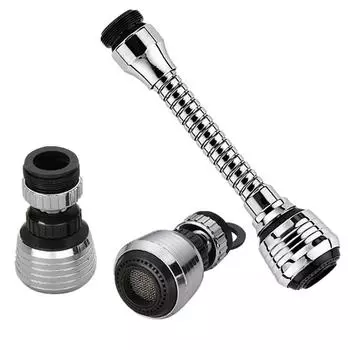 Насадка для водопроводного крана с защитой от брызг, насадка для крана с вращением на 360 градусов, удлинитель для экономии воды, двухрежимный распылитель, фильтр для мойки, вращающийся кран