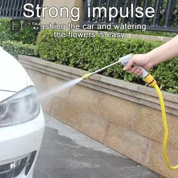 Насадка для водяного шланга, регулируемый режим распыления высокого давления, быстрый разъем, герметичный универсальный вращающийся распылитель, бытовой инструмент для мойки автомобилей серый