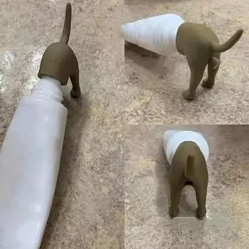Насадка для зубной пасты для какающей собаки Креативный выдавливатель зубной пасты для какающей собаки Забавная новинка Аксессуары для ванной комнаты M