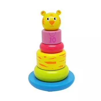 Насадка-кольцо Novelland Green Toy с изображением тигра, 1 комплект, корейские детские товары