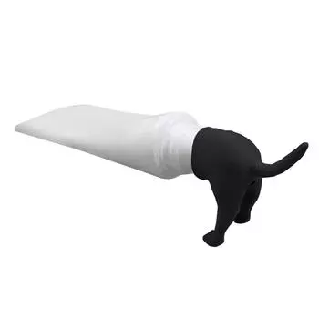 Насадка на зубную пасту в виде какающей собаки, забавная насадка на зубную пасту в виде какающей собаки, дозатор для зубной пасты чёрный