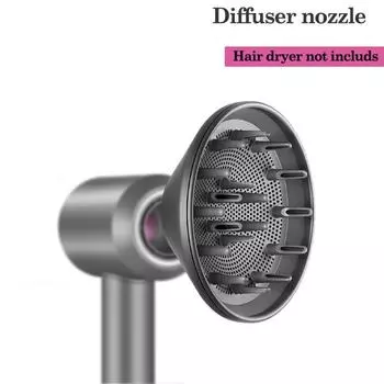 Насадка Подходит для фена Dyson Диффузионная насадка Пушистая и гладкая Магнитная насадка Утюжок и завивка волос Сушильный колпак Большой диаметр HD15