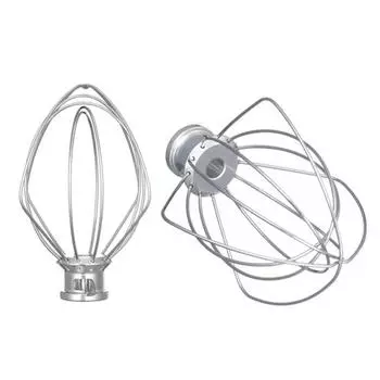 Насадка-венчик из нержавеющей стали для миксера KitchenAid 5K45/5KSM150 серебряный