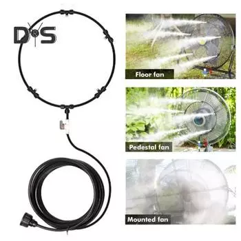 Насадка вентилятора для запотевания в помещении и на открытом воздухе Устойчивость к утечкам Plug-Play Универсальная простота установки Штепсельная вилка стандарта США Water Mister Spray Насадка для туманного вентилятора US Plug